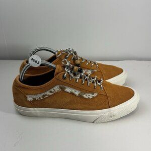 Vans Old Skool Tapered Mens Size 9 Womens Size 10.5 Orange Suede Sneakers